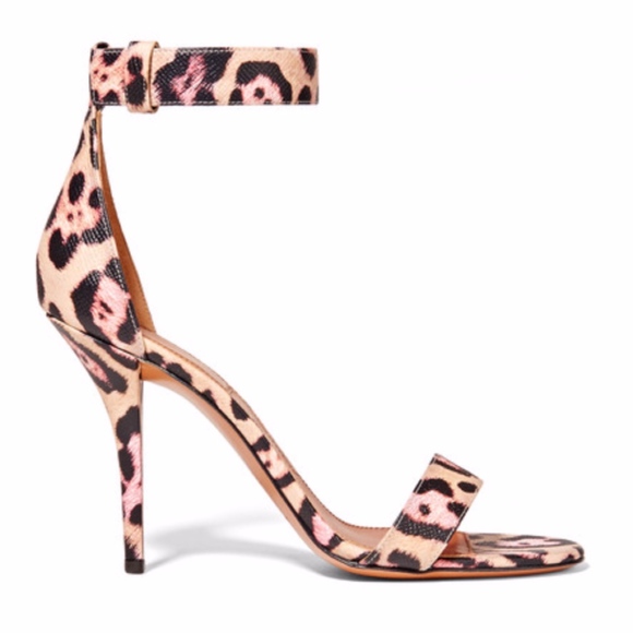 Givenchy Shoes - New Givenchy Retra Sandals Beige Jaguar Print 39